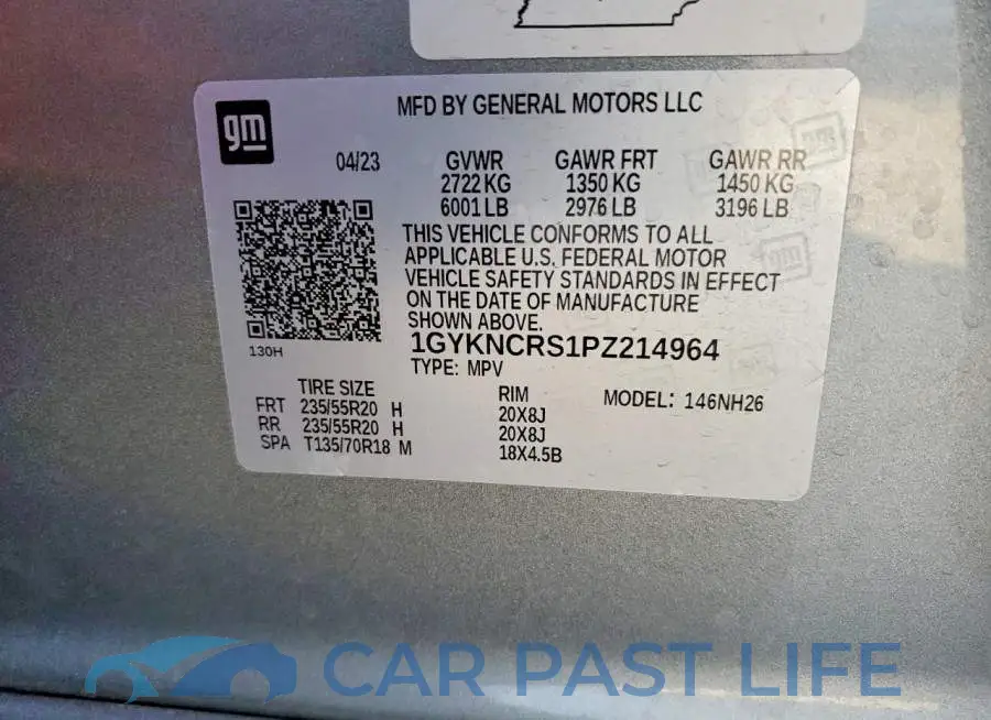 1GYKNCRS1PZ214964# 13