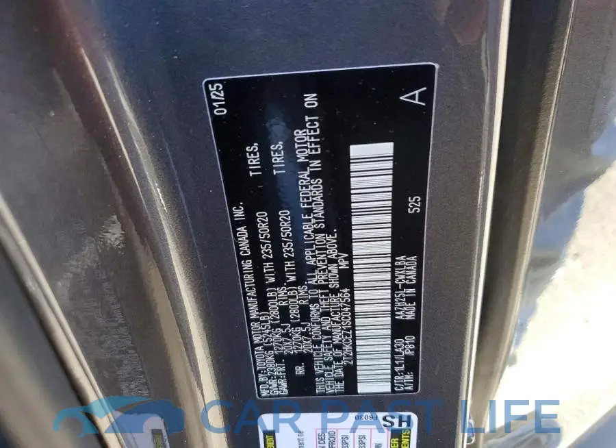 2T2HKCEZ1SC047564# 12