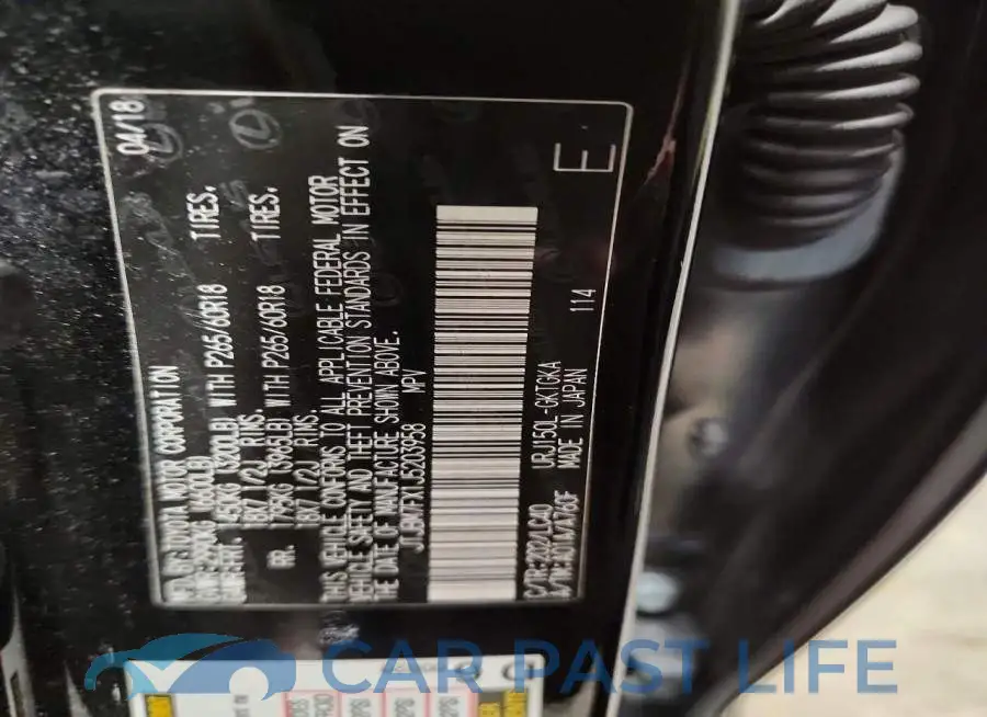 JTJBM7FX1J5203958# 13