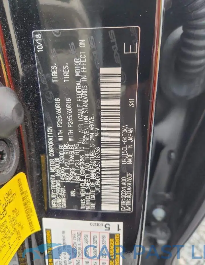 JTJBM7FX3K5218768# 13