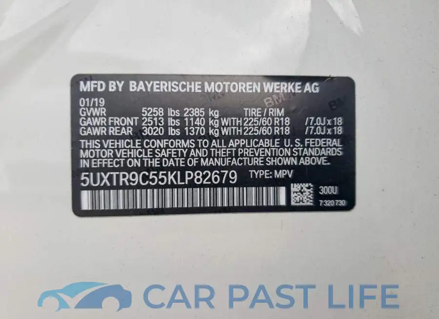 5UXTR9C55KLP82679# 13