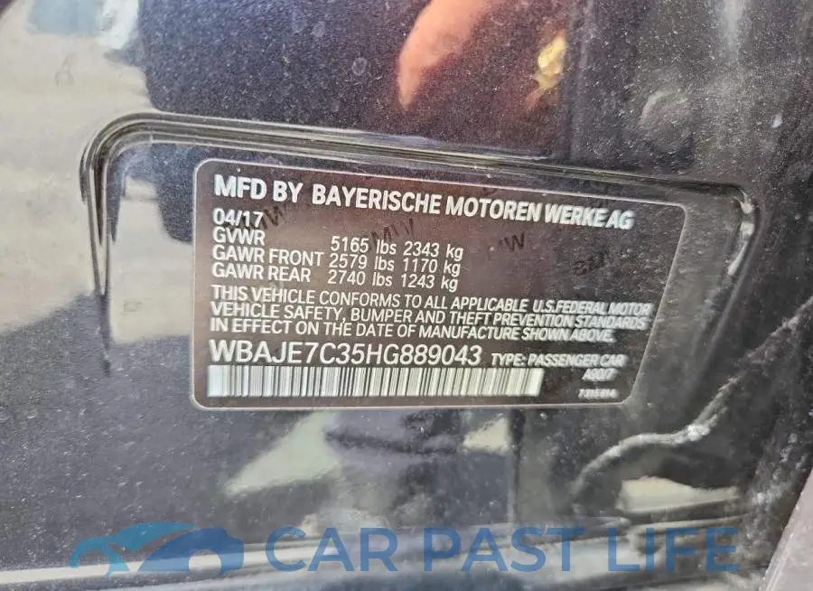 WBAJE7C35HG889043# 12