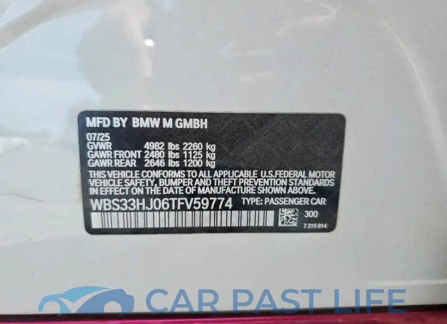 WBS33HJ06TFV59774# 13