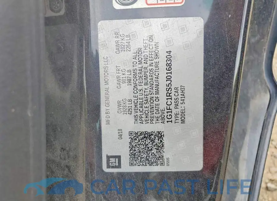 1G1FC1RS5J0168304# 12
