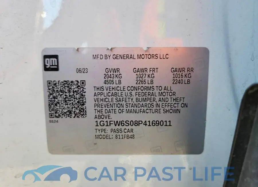 1G1FW6S08P4169011# 12