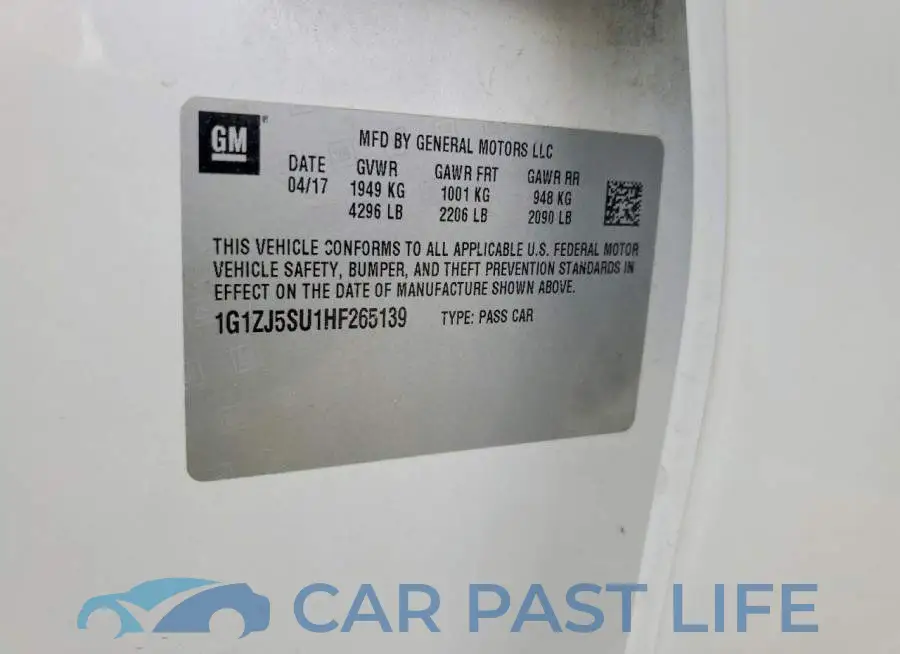 1G1ZJ5SU1HF265139# 12