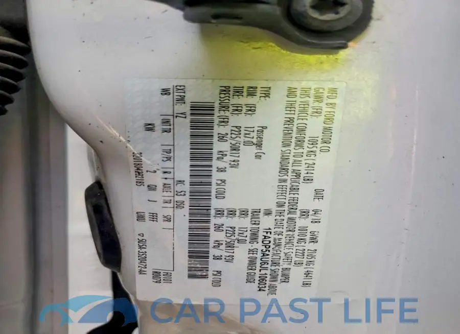 1FADP5AU6JL106034# 12