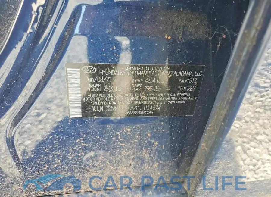 5NPEL4JA8NH134678# 12