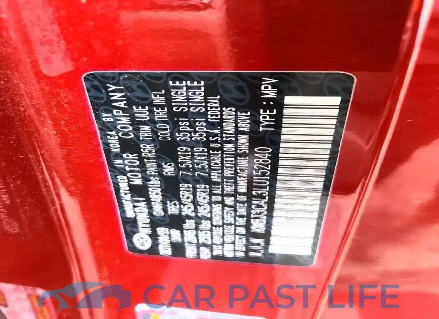 KM8J3CAL3LU152840# 14
