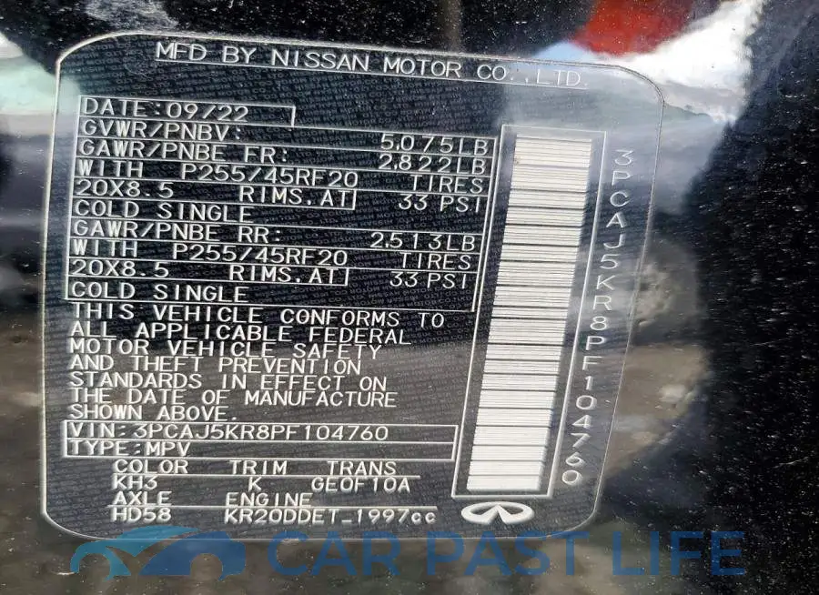 3PCAJ5KR8PF104760# 13