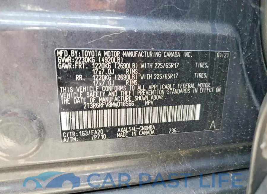 2T3R6RFV8MW018566# 13