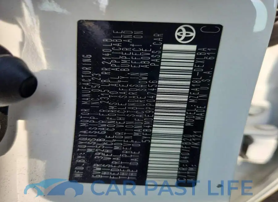 5YFB4MDE9PP047456# 12