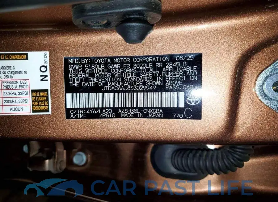 JTDACAAJ8S3029949# 13