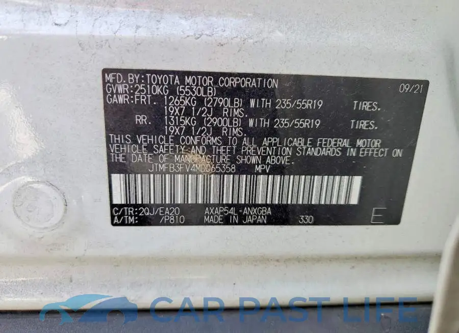 JTMFB3FV4MD065358# 13
