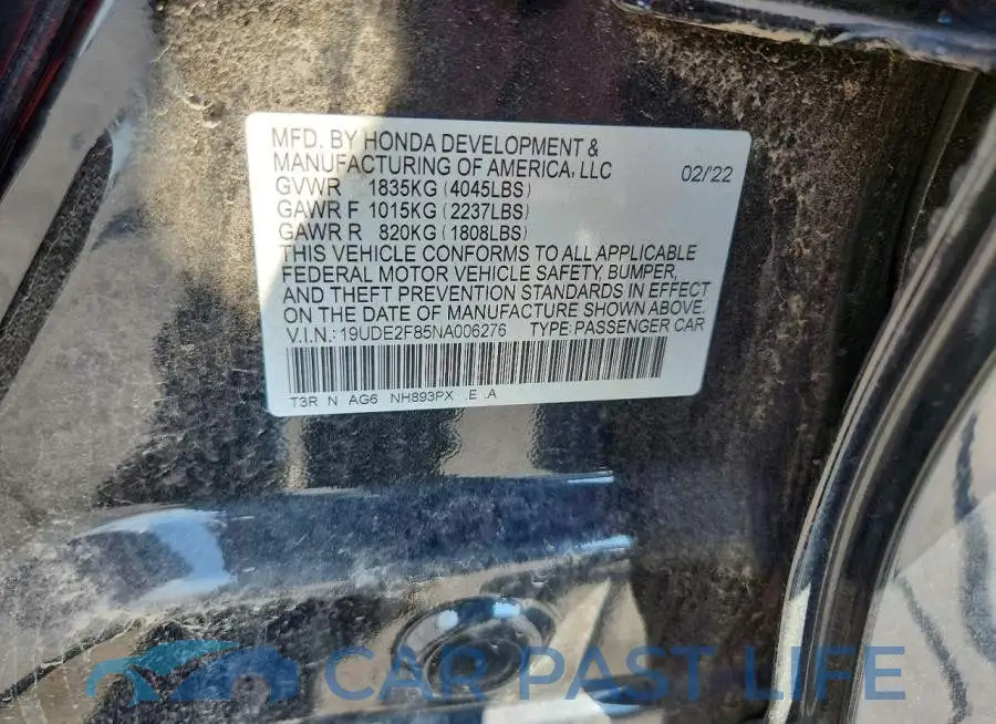 19UDE2F85NA006276# 13
