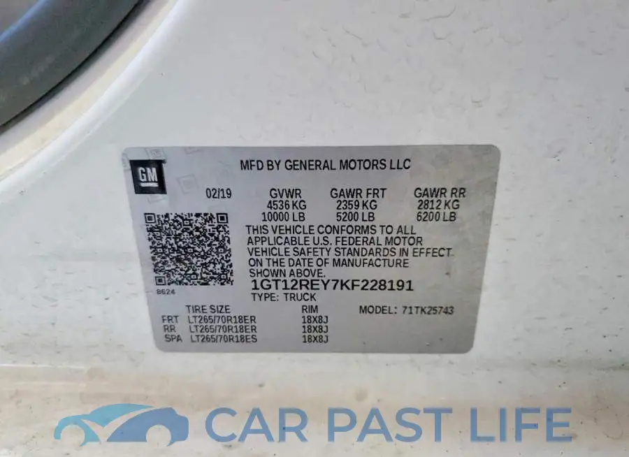 1GT12REY7KF228191# 12