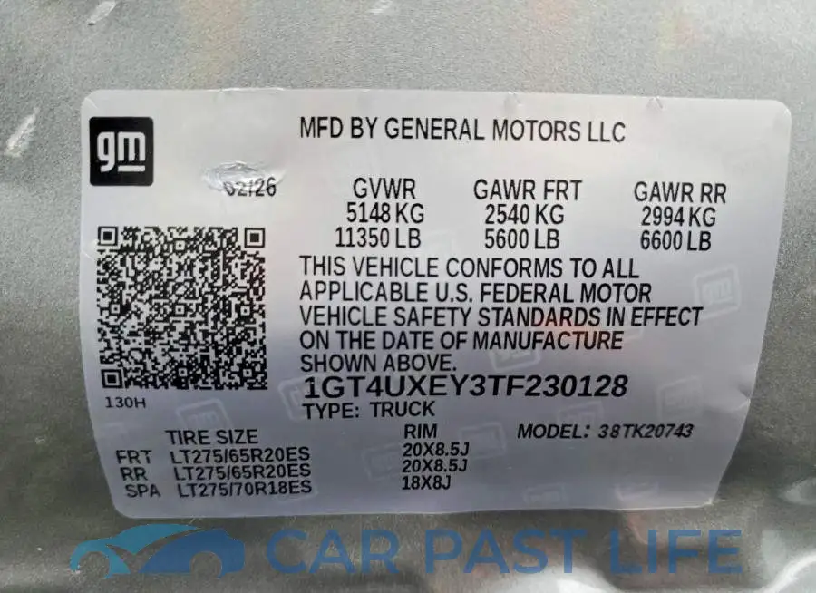 1GT4UXEY3TF230128# 12