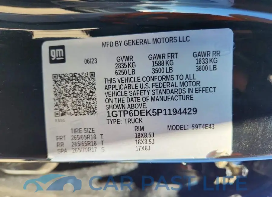 1GTP6DEK5P1194429# 12