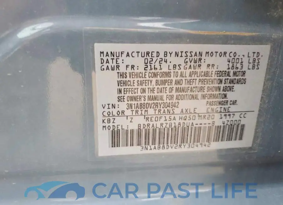 3N1AB8DV2RY304942# 12
