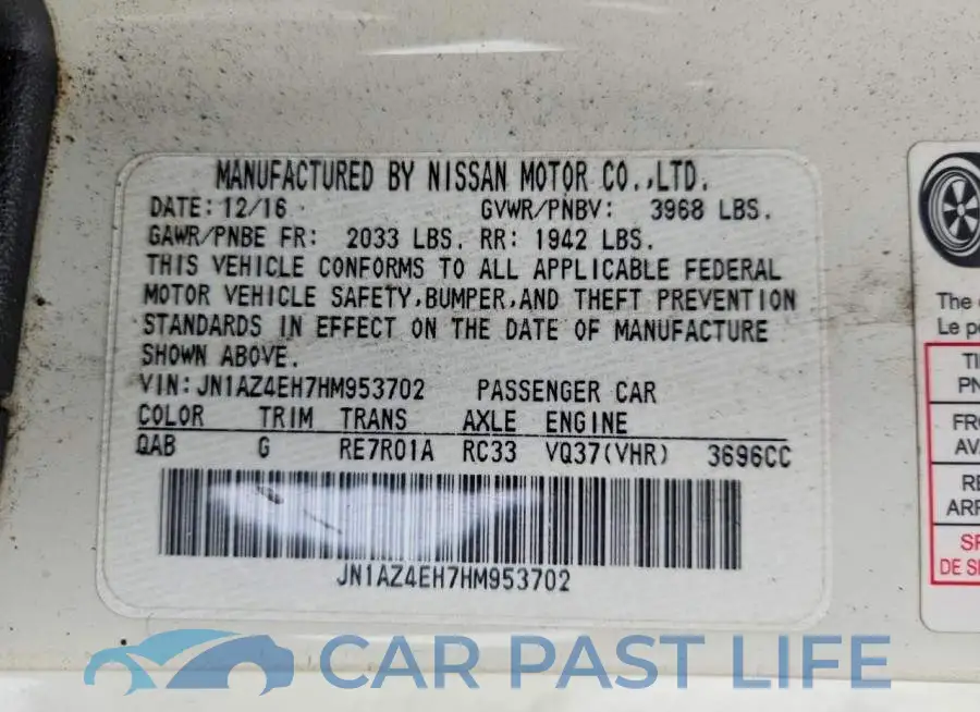 JN1AZ4EH7HM953702# 13