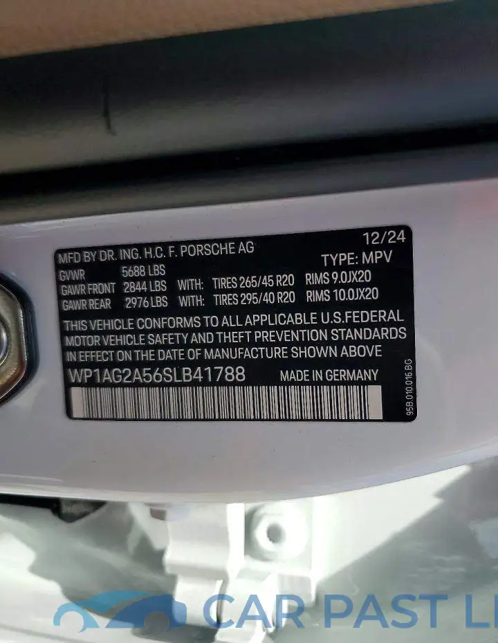 WP1AG2A56SLB41788# 13