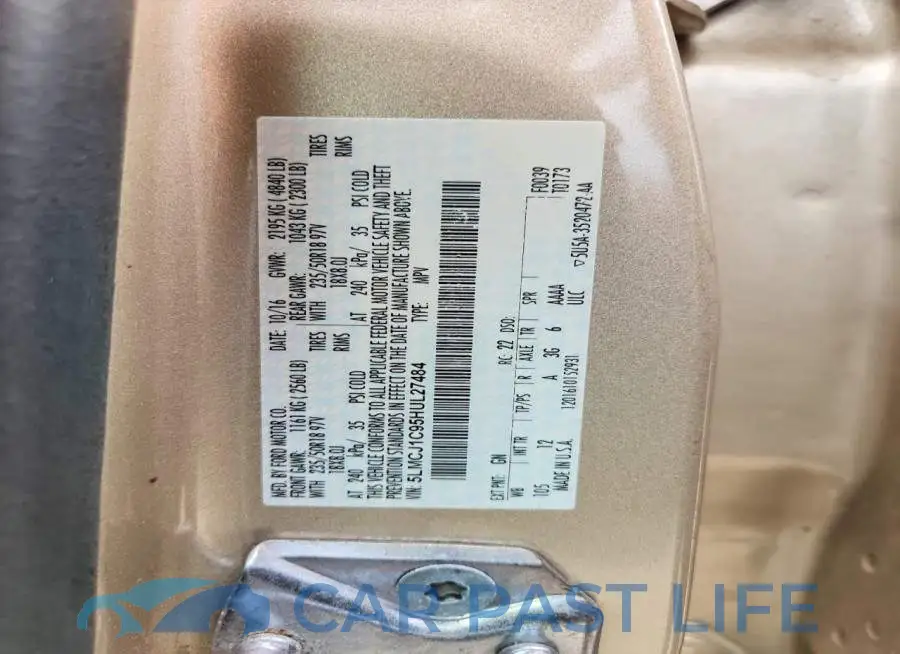 5LMCJ1C95HUL27484# 13