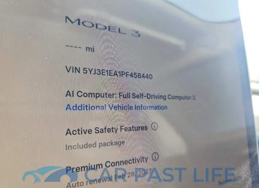 5YJ3E1EA1PF458440# 9