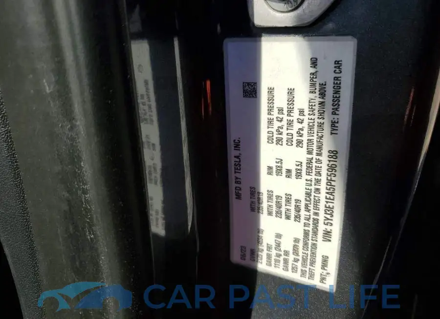 5YJ3E1EA5PF596188# 12