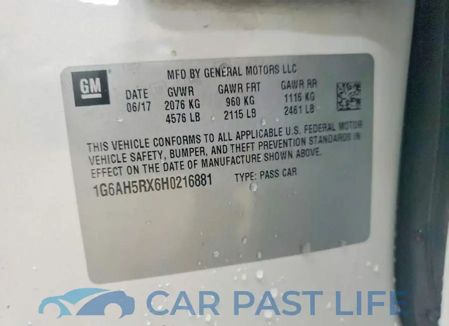 1G6AH5RX6H0216881# 12