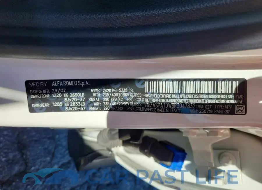 ZASPATDW9R3047832# 14