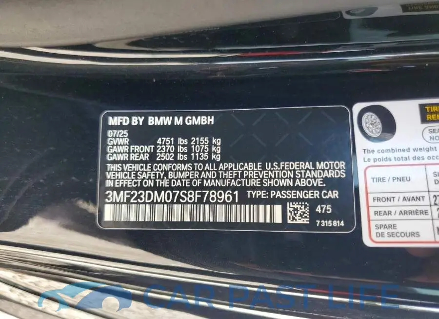 3MF23DM07S8F78961# 12
