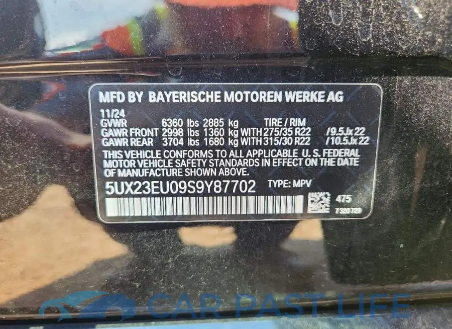 5UX23EU09S9Y87702# 14