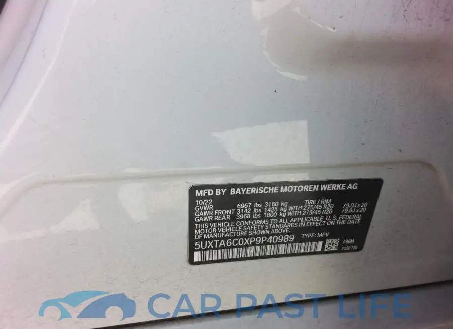 5UXTA6C0XP9P40989# 13