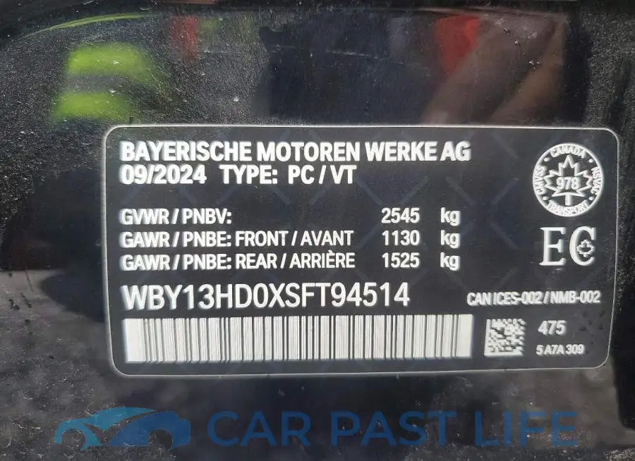 WBY13HD0XSFT94514# 13