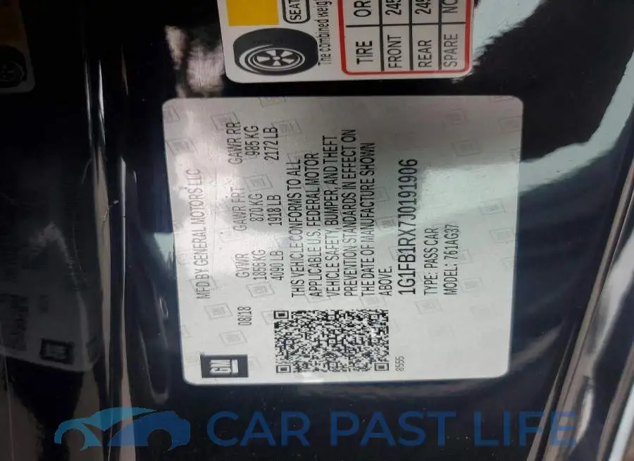1G1FB1RX7J0191906# 12