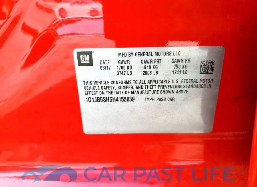 1G1JB5SH5H4155039# 12