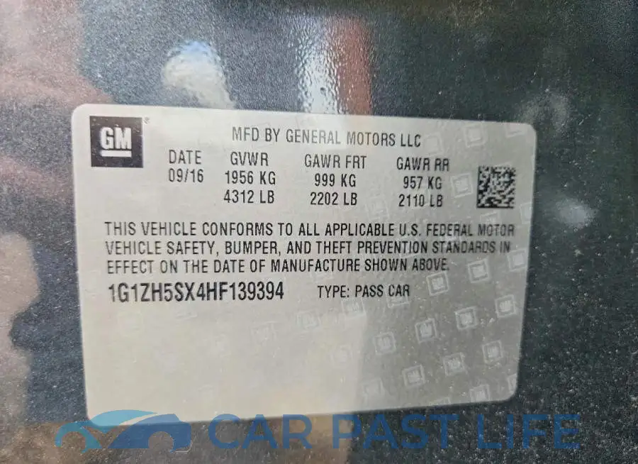 1G1ZH5SX4HF139394# 12
