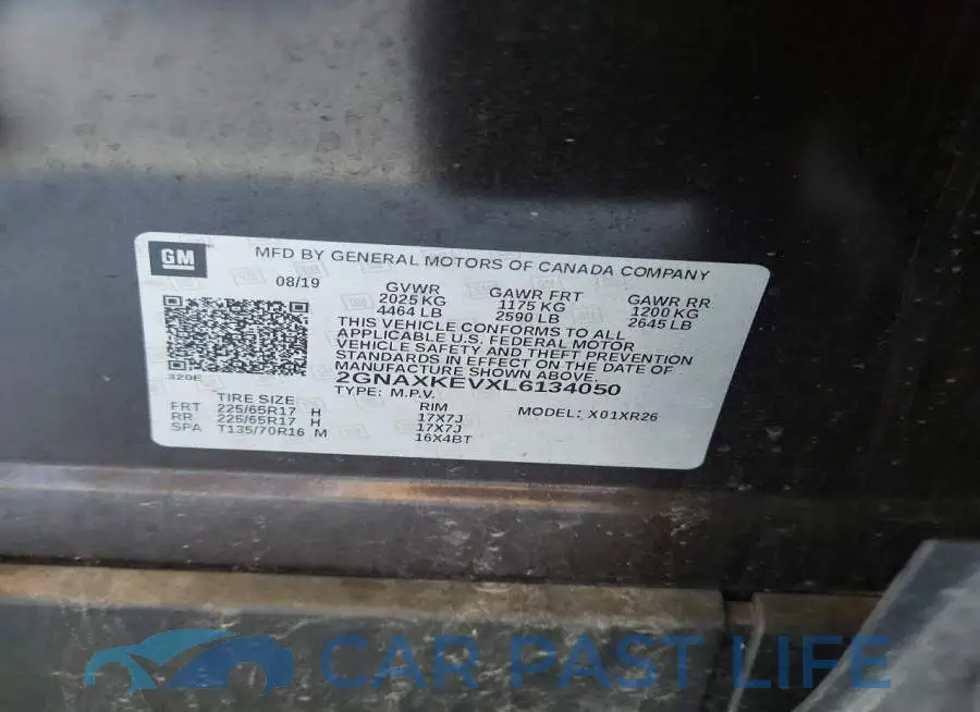 2GNAXKEVXL6134050# 13