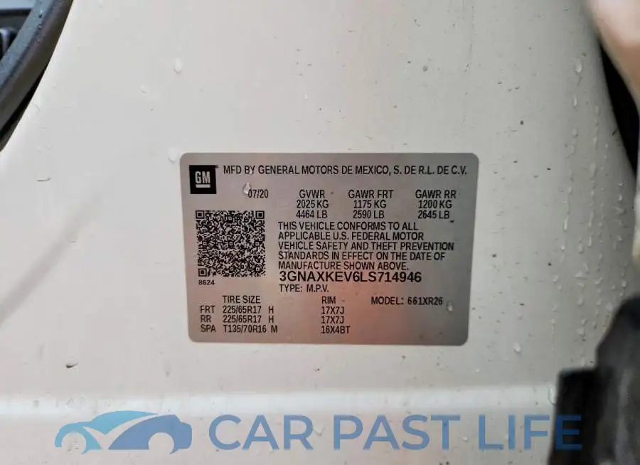 3GNAXKEV6LS714946# 13