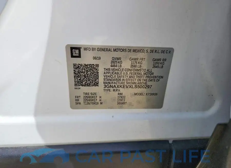 3GNAXKEVXLS500297# 13