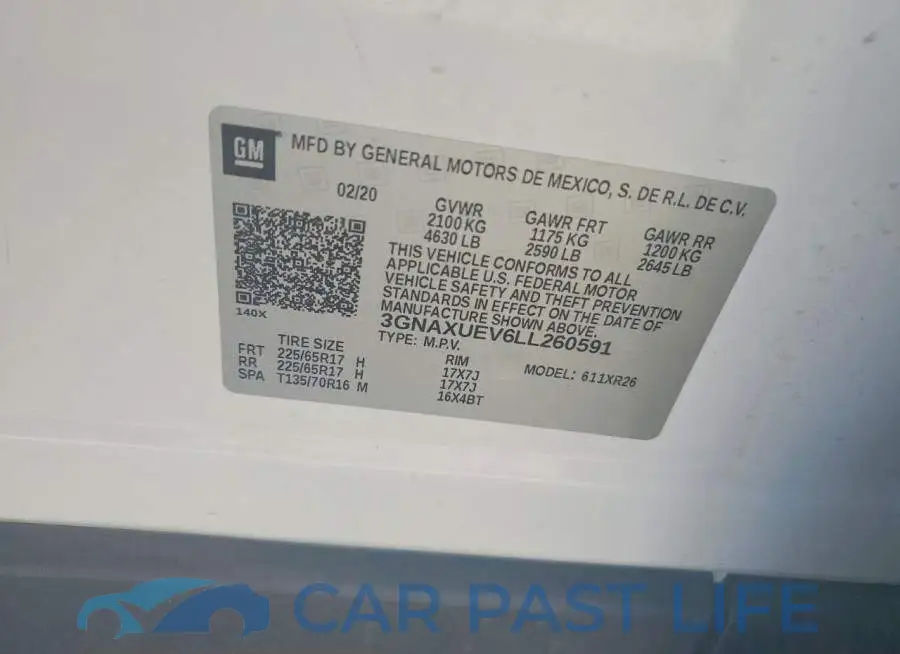 3GNAXUEV6LL260591# 12