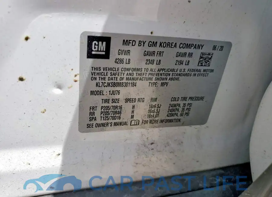 KL7CJKSB0MB301184# 13