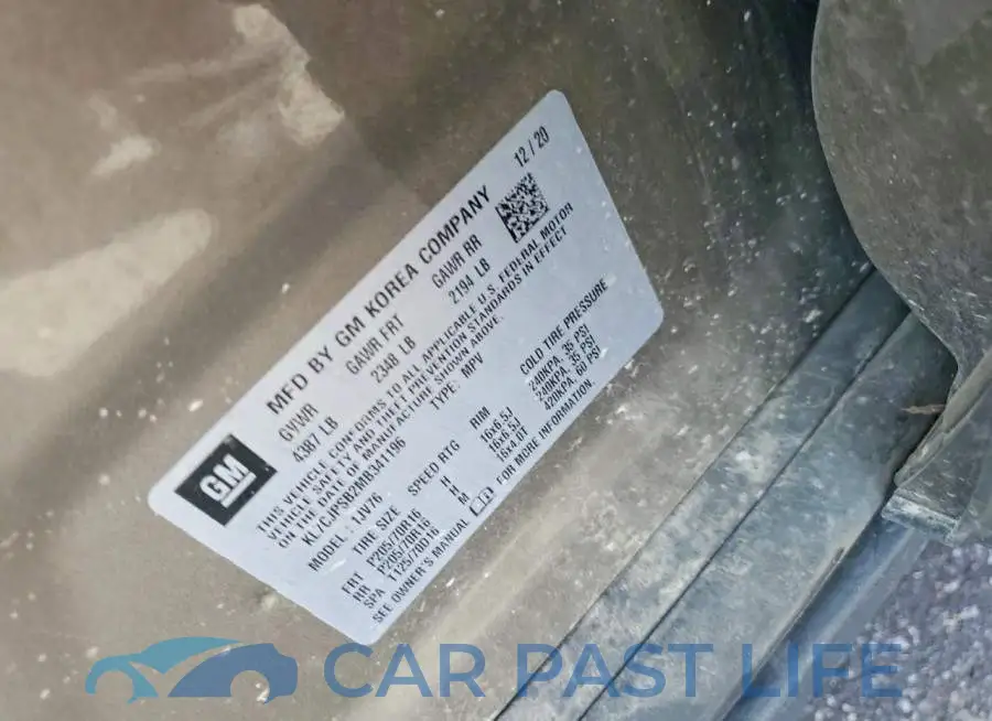 KL7CJPSB2MB341196# 12
