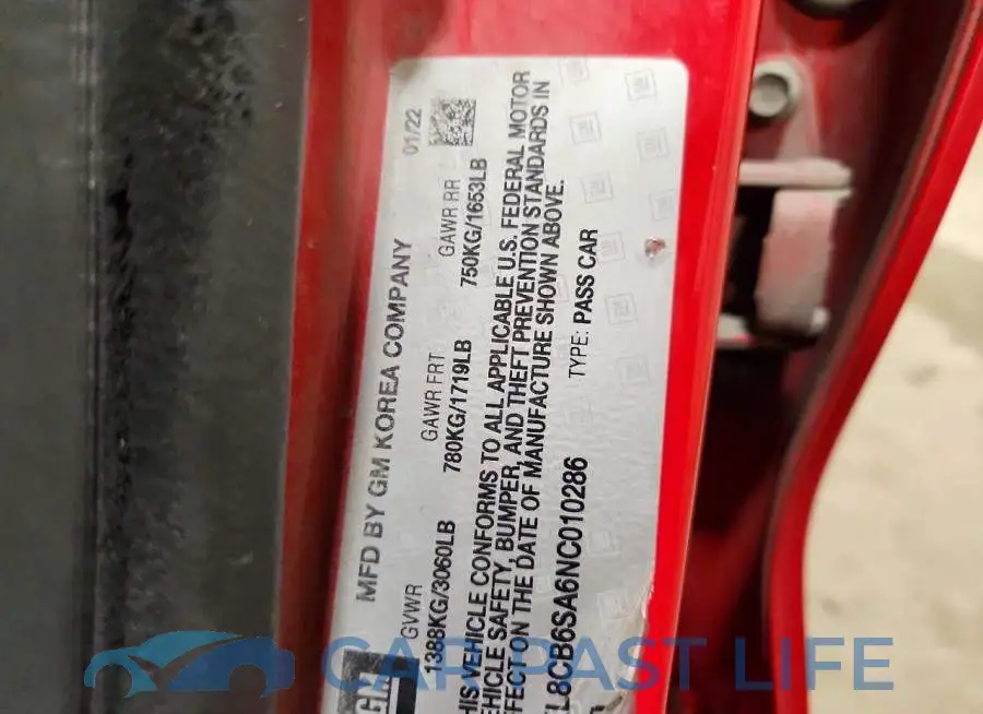 KL8CB6SA6NC010286# 12