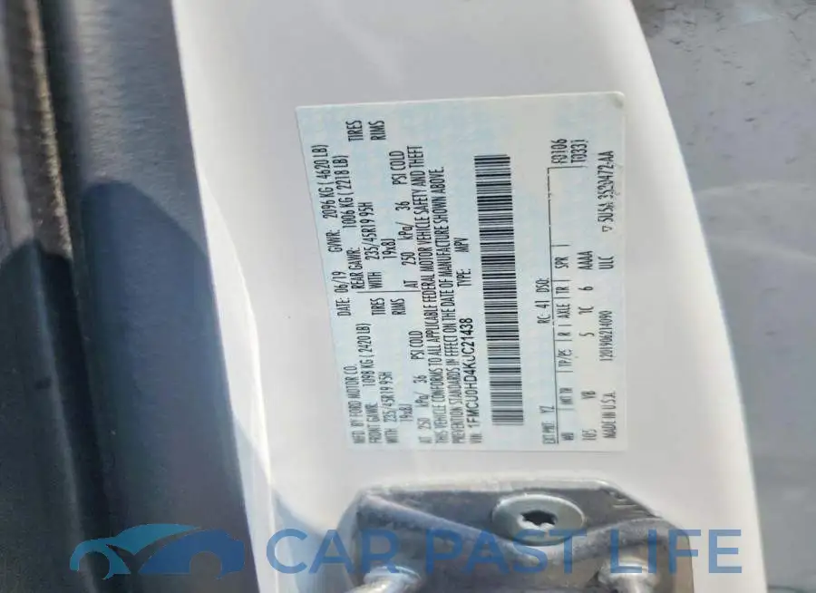 1FMCU0HD4KUC21438# 14