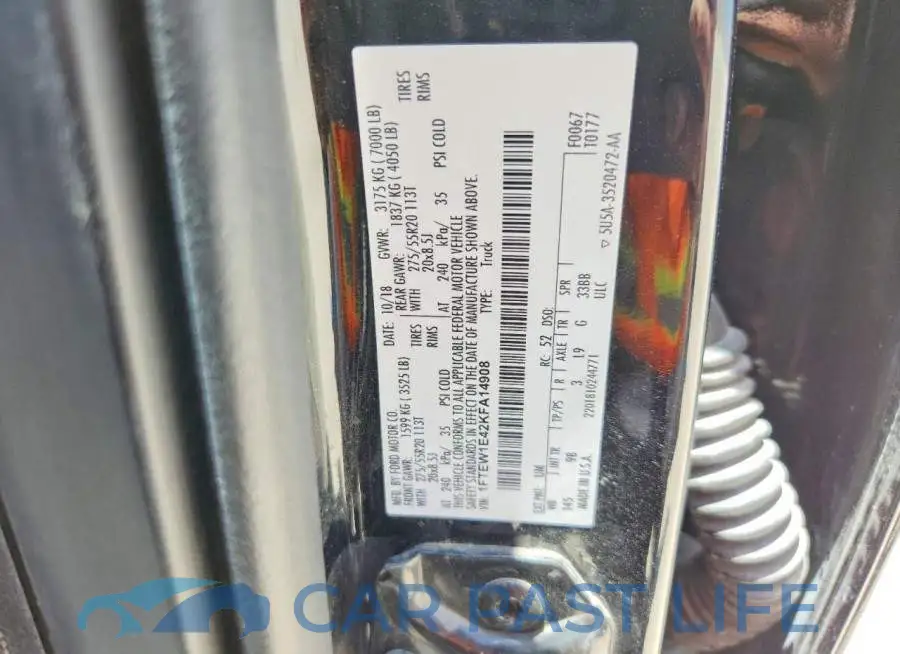 1FTEW1E42KFA14908# 13