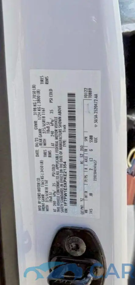 1FTFW1E5XPKE21354# 10