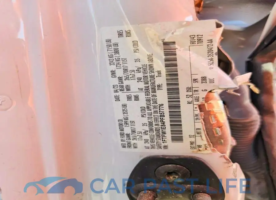 1FTFW1E84PFB57776# 12