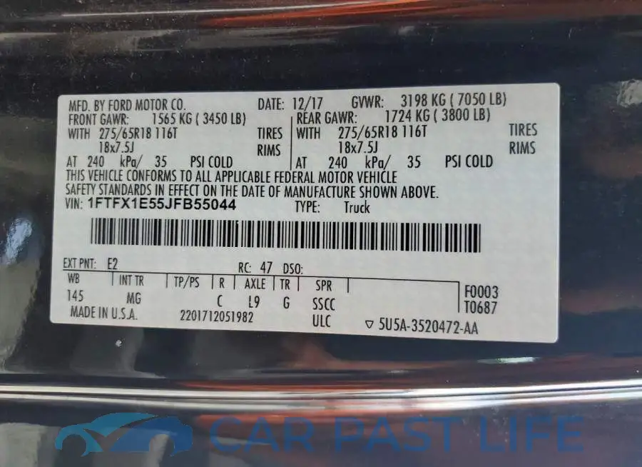 1FTFX1E55JFB55044# 13