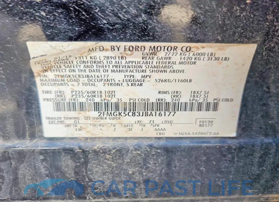 2FMGK5C83JBA16177# 13